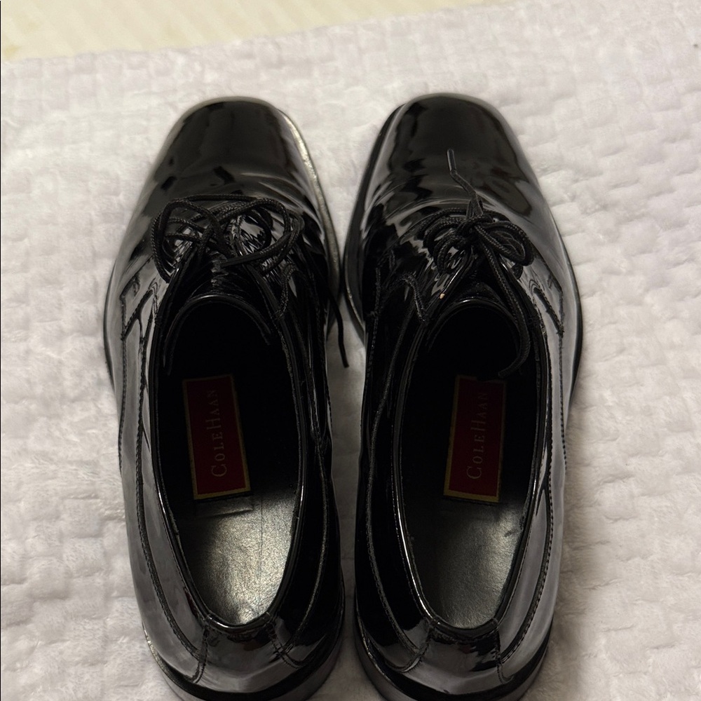 Cole Haan Men's Glossy Black Oxfords
